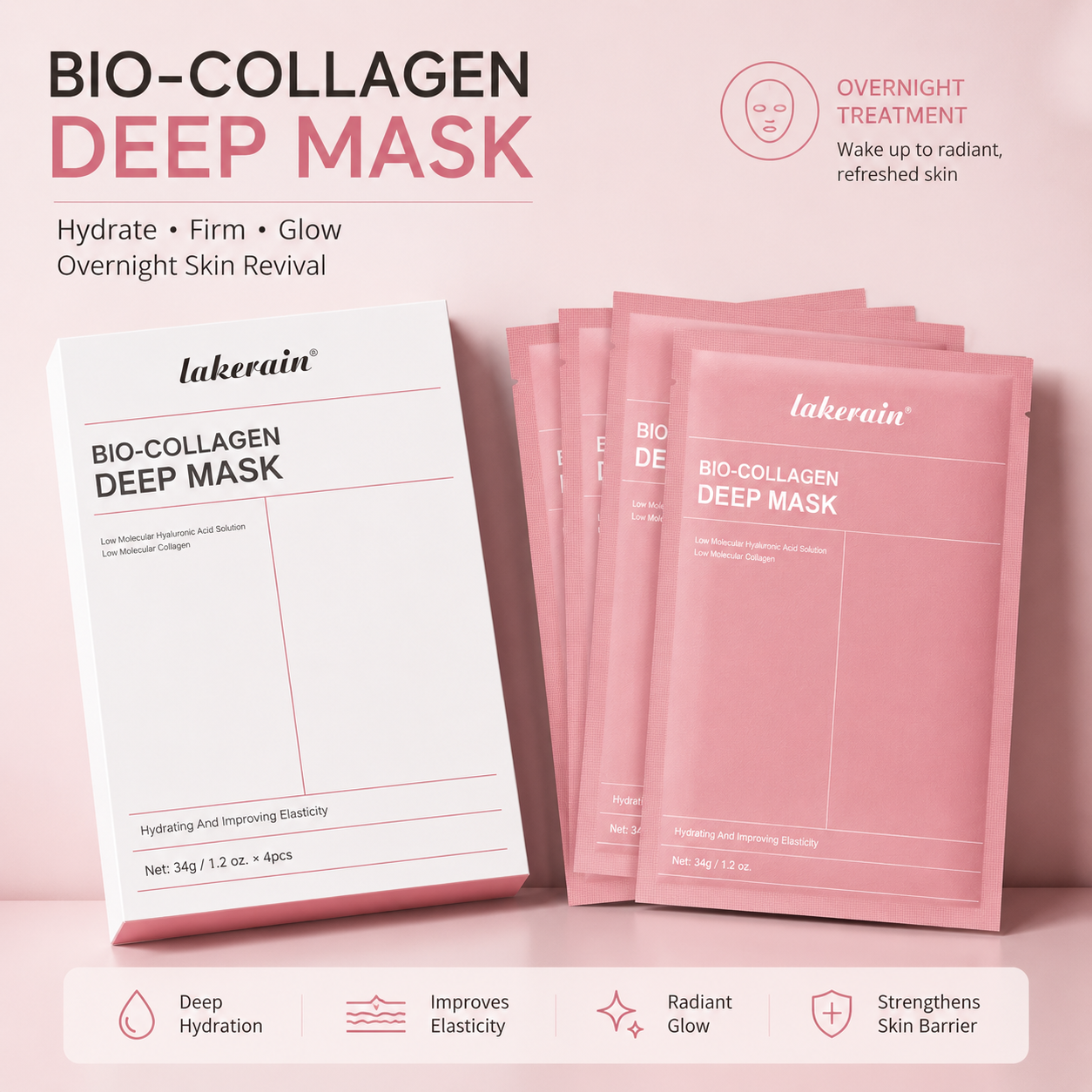 Velora Overnight Bio-Collagen Hydrogel Mask
